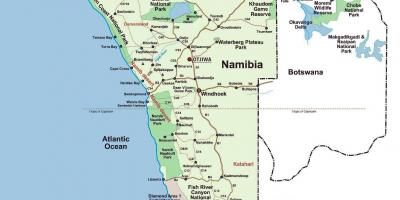 The map of Namibia
